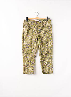 Pantacourt stretch taille normale vert CAMAIEU femme