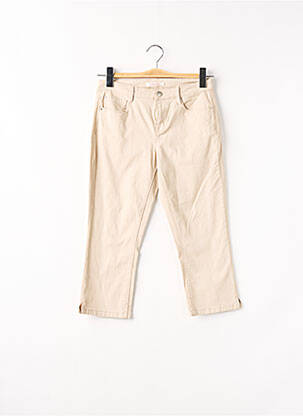 Pantacourt stretch taille normale beige CAMAIEU femme