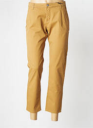 Pantalon 7/8 taille haute taille haute marron IKKS femme