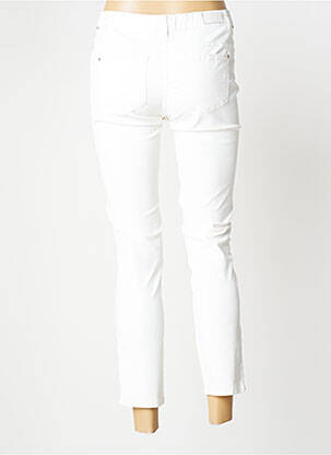 Jeans coupe slim slim taille basse blanc IKKS femme