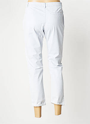 Pantalon chino tissage popeline taille normale bleu IKKS femme