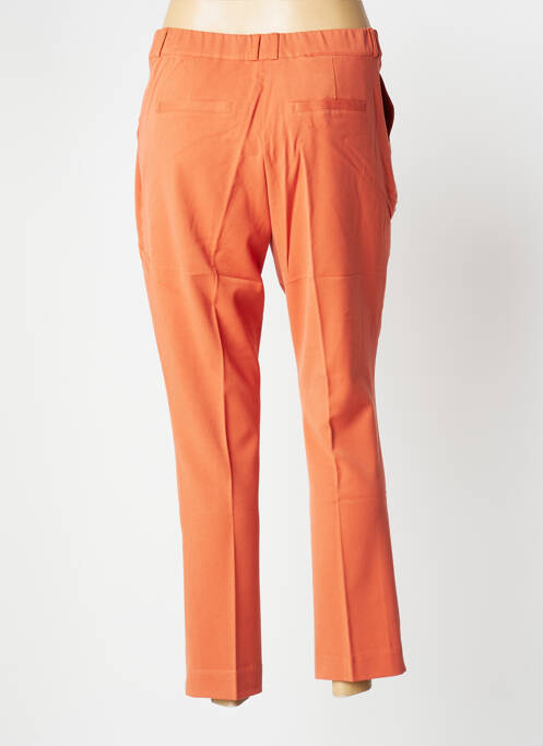 Pantalon chino fermeture zippée sous rabat boutonné taille normale orange DAMART femme