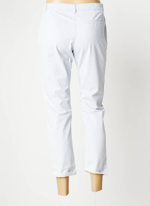 Pantalon chino tissage popeline taille normale bleu IKKS femme