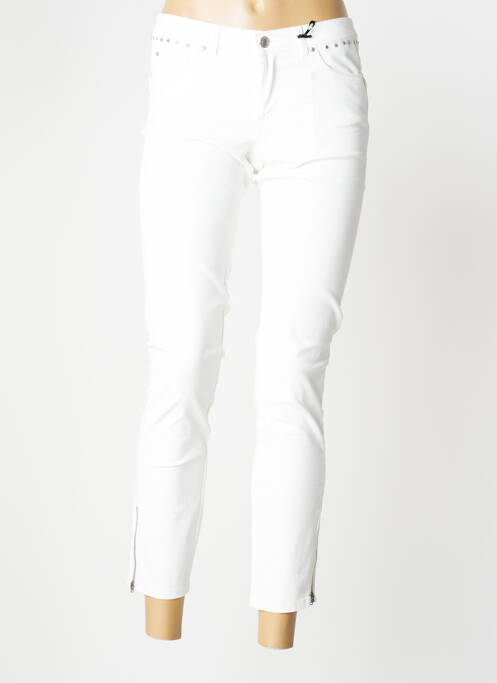 Jeans coupe slim blanc IKKS pour femme