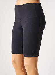 Cycliste effet matière satinée taille haute noir IKKS femme