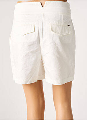 Short taille à pinces taille haute blanc IKKS femme