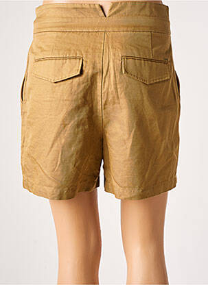 Short taille à pinces taille haute beige IKKS femme