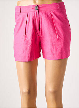 Short taille à pinces taille haute rose IKKS femme