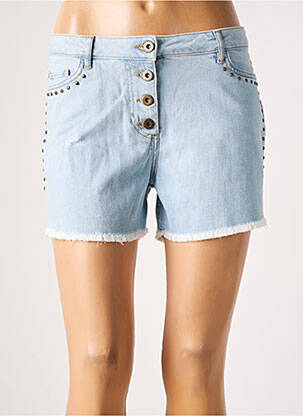 Short fermeture zippée sous rabat boutonné taille normale bleu I.CODE (By IKKS) femme