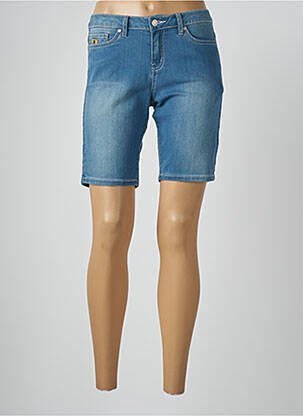 Short fermeture zippée sous rabat boutonné taille normale bleu LOIS femme
