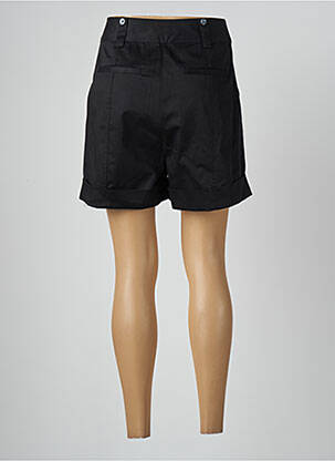 Short fermeture zippée sous rabat boutonné taille haute noir VICTORIO & LUCCHINO femme