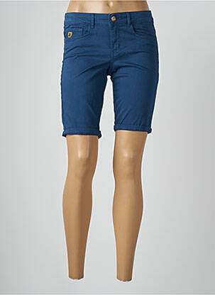Short fermeture zippée sous rabat boutonné taille normale bleu LOIS femme