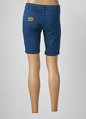 Short fermeture zippée sous rabat boutonné taille normale bleu LOIS femme