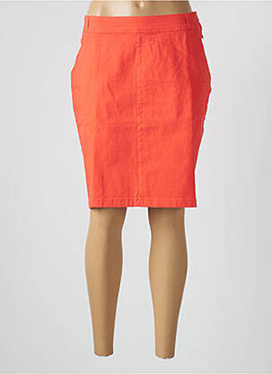 Jupe mi-longue fermeture zip latéral orange DAMART femme