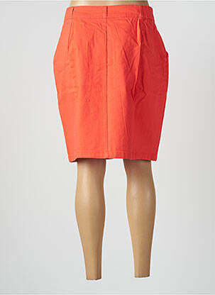 Jupe mi-longue fermeture zip latéral orange DAMART femme