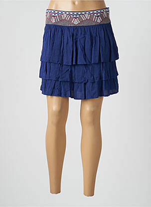 Jupe courte poches bleu CAMAIEU femme