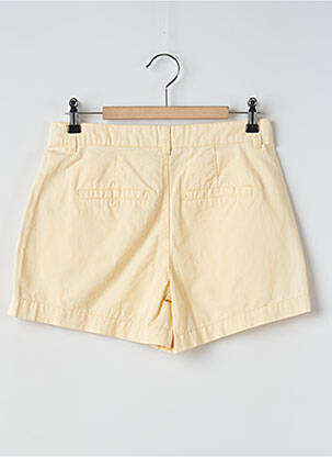 Short fermeture zippée sous rabat boutonné taille normale jaune CAMAIEU femme