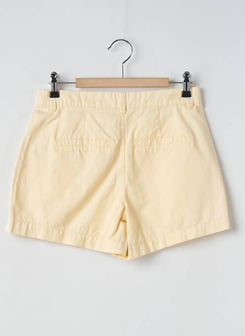 Short fermeture zippée sous rabat boutonné taille normale jaune CAMAIEU femme