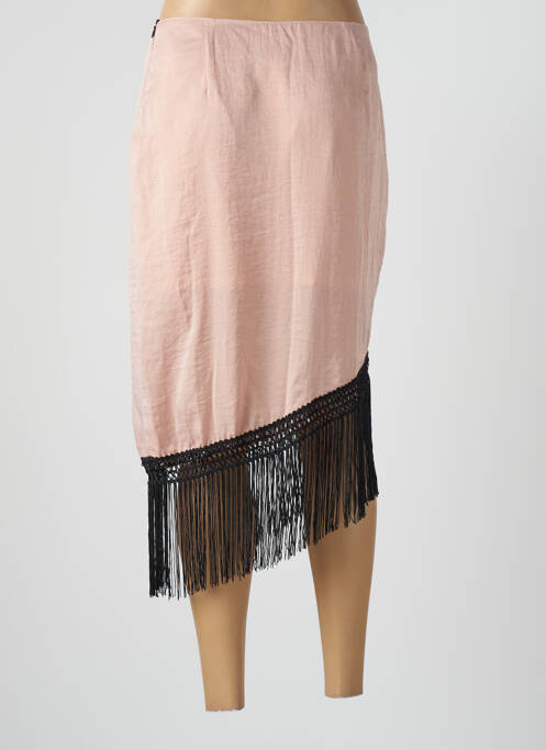 Jupe mi-longue rose LAAGAM pour femme