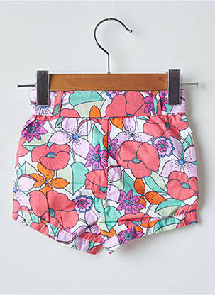 Short poches taille élastique rouge DPAM fille