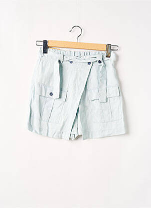 Jupe short tissage popeline bleu SALSA femme