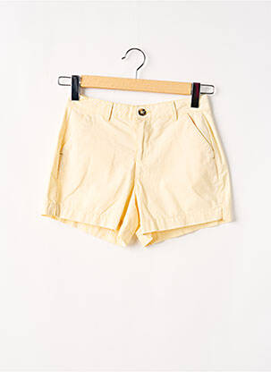 Short fermeture zippée sous rabat boutonné taille normale jaune CAMAIEU femme