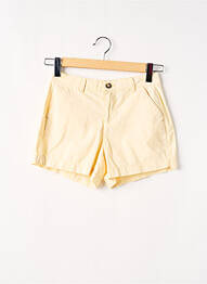 Short fermeture zippée sous rabat boutonné taille normale jaune CAMAIEU femme