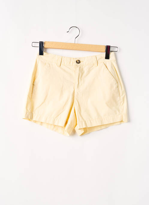 Short fermeture zippée sous rabat boutonné taille normale jaune CAMAIEU femme