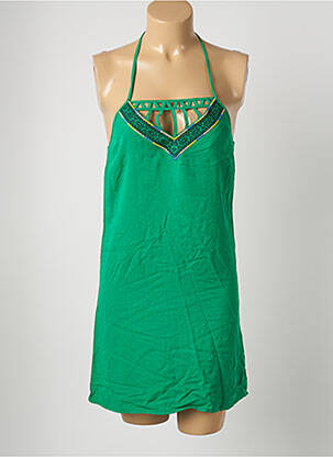Robe de plage fermeture liens à nouer vert UNDIZ femme