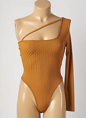 Body stretch manches longues jaune UNDIZ femme
