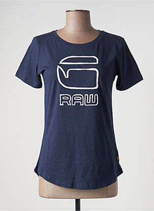 T-shirt sérigraphie manches courtes bleu G STAR femme