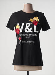 T-shirt noir VICTORIO & LUCCHINO pour femme seconde vue