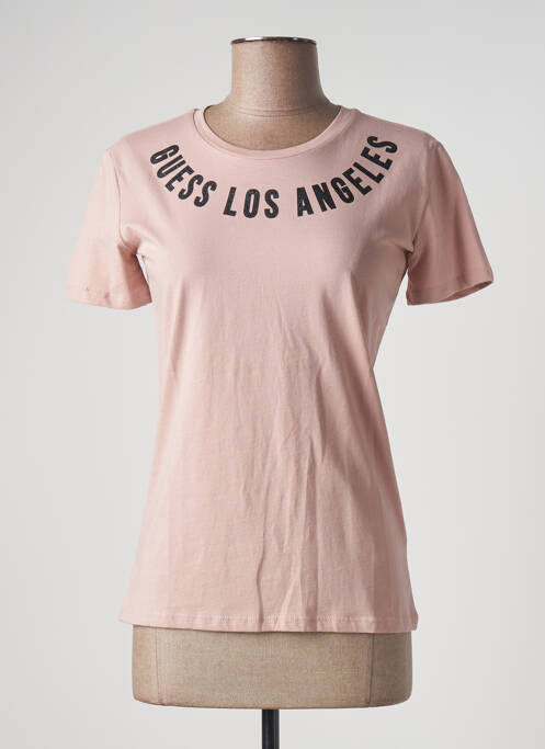 T-shirt rose GUESS pour femme