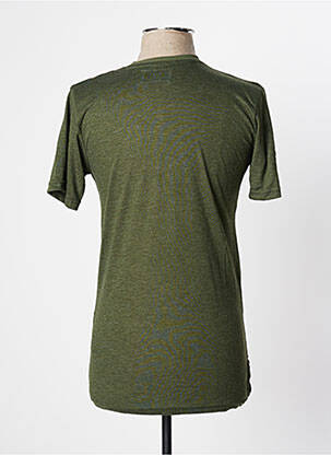 T-shirt tissage chiné manches courtes vert ESPRIT homme