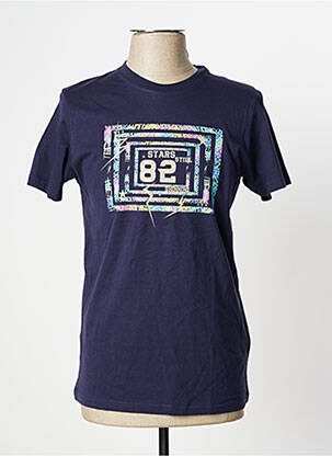 T-shirt coupe cintrée manches courtes bleu FINE LOOK homme