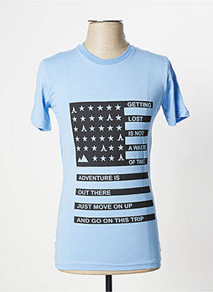 T-shirt stretch manches courtes bleu ESPRIT homme