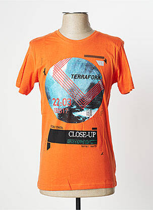 T-shirt coupe cintrée manches courtes orange CLOSE-UP homme