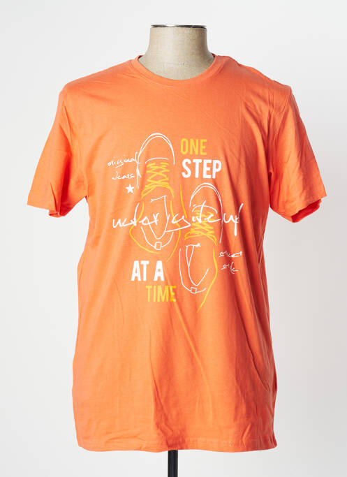 T-shirt orange FINE LOOK pour homme
