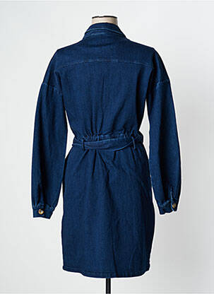 Robe mi-longue manches longues manches longues bleu BONOBO femme