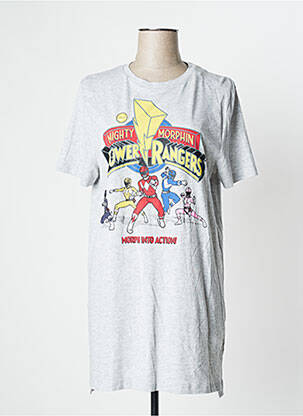 Chemise de nuit sérigraphie gris UNDIZ femme