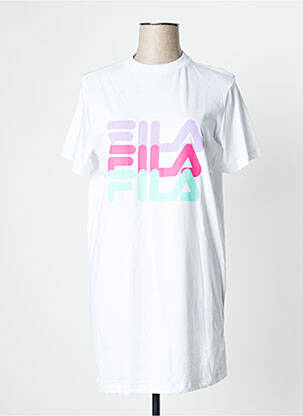 T-shirt coupe droite manches courtes blanc FILA femme