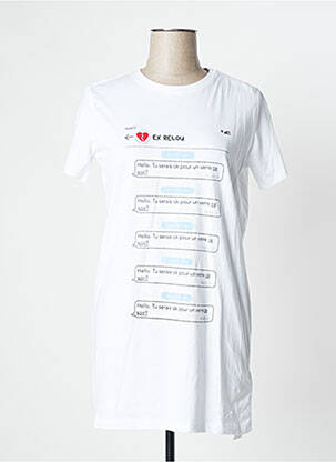 Chemise de nuit sérigraphie blanc UNDIZ femme
