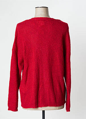 Gilet manches longues resserrée sur le bas rouge CAMAIEU femme