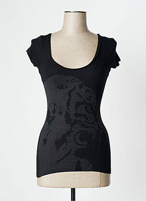 T-shirt coupe droite manches courtes noir UNDIZ femme