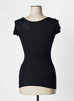 T-shirt coupe droite manches courtes noir UNDIZ femme