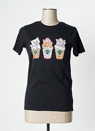 T-shirt coupe droite manches courtes noir UNDIZ femme