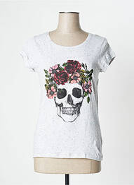 T-shirt coupe droite manches courtes gris UNDIZ femme