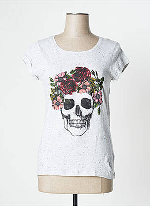 T-shirt coupe droite manches courtes gris UNDIZ femme