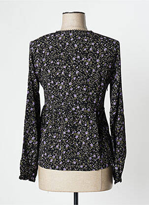 Blouse imprimé fleurs manches longues noir CALIE femme