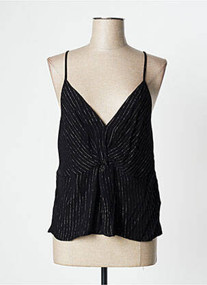Top col v fines bretelles noir CAMAIEU femme